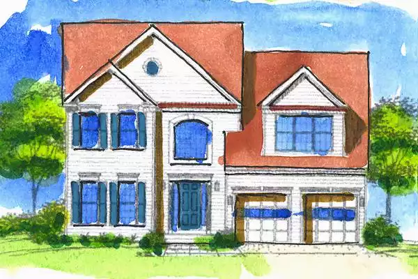 image of colonial house plan 1321